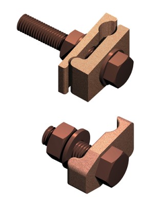 Tower earth clamp