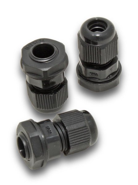 ELMARK Nylon Cable Gland Black IP68 25mm 13-18mm 15 Box