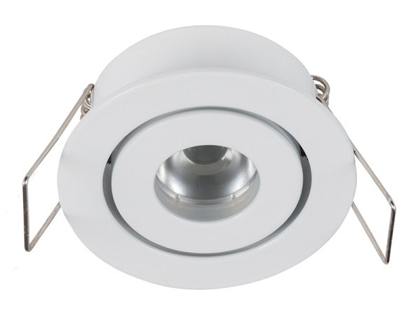 2.2W Tilt, LED Recessed Downlight, IC-4, Driver Not Included, 30, 3000K, 90CRI, White