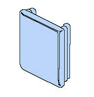 Channel End Cap P2240-1000 PVC Grey