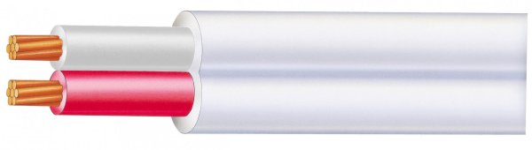 1.5mm 2C Flat TPS (RD/WH) White (100M)