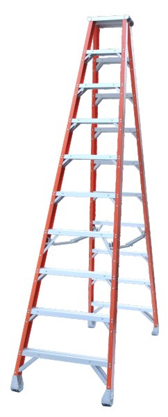 Pro Series F'Glass D/Sided Step Ladder 3.0M